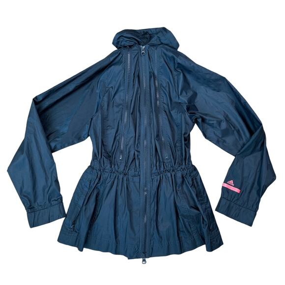 Adidas Stella McCartney Zippered Expandable Windbreaker Running Athletic Jacket - Picture 5 of 9